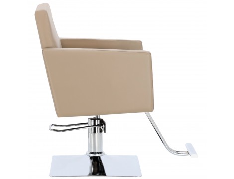 Стол за косене Atina хидравличен въртящ се за фризьорски салон Хромирана подложка фризьорско столче - 3