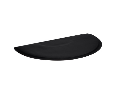 Професионална противоплъзгаща фризьорска постелка, полукръгла, черна, под фризьорския стол - 3