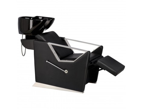 Комплект Lars фризьорски умивалник и 2 x въртящ се хидравличен фризьорски стол за фризьорски салон умивалник подвижна купа керамичен смесител смесител - 11