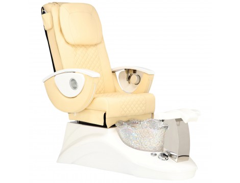 Електрически козметичен стол с масаж за педикюр на краката в СПА салони кремав - 3