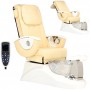 Електрически козметичен стол с масаж за педикюр на краката в СПА салони кремав
