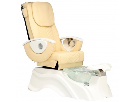 Електрически козметичен стол с масаж за педикюр на краката в СПА салони кремав - 2