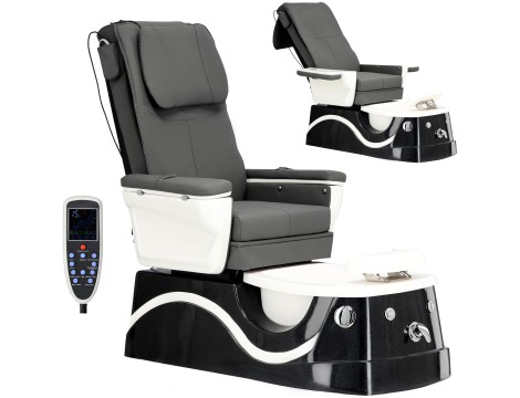 Електрически козметичен стол с масаж за педикюр на краката в СПА салони сив