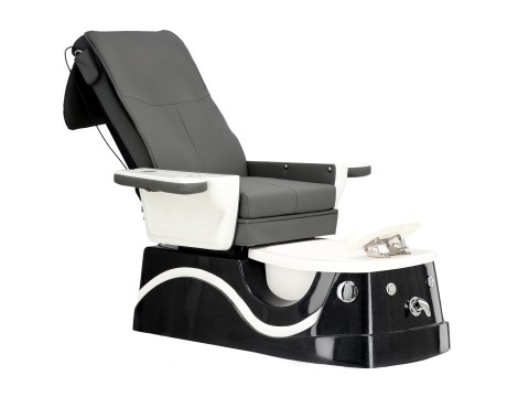 Електрически козметичен стол с масаж за педикюр на краката в СПА салони сив - 4
