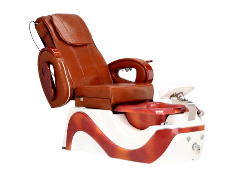 Електрически козметичен стол с масаж за педикюр на краката в СПА салони кафяв - 5