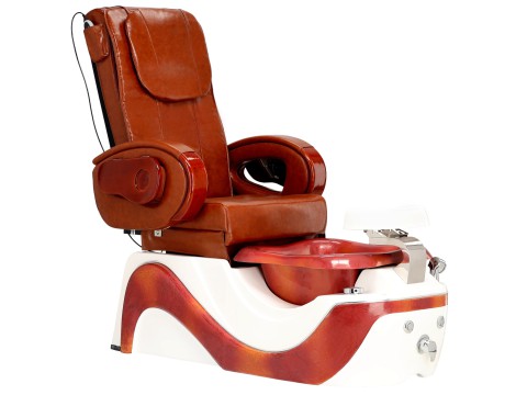 Електрически козметичен стол с масаж за педикюр на краката в СПА салони кафяв - 2