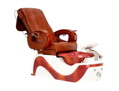 Електрически козметичен стол с масаж за педикюр на краката в СПА салони кафяв - 4