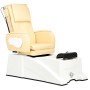 Електрически козметичен стол с масаж за педикюр на краката в СПА салони кремав - 2