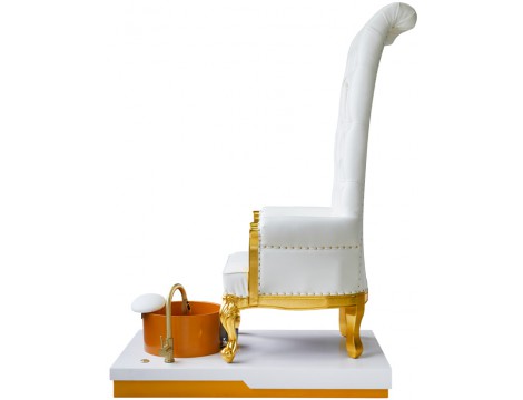 Класически козметичен стол с масаж за педикюр на краката в СПА салони бял - 3
