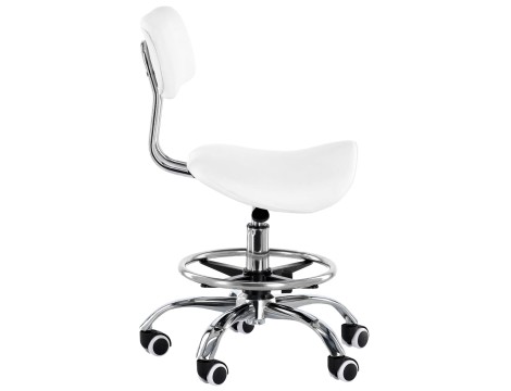 Столче за козметичен салон седалка с облегалка стол за фризьор столче хокер SPA мобилен - 3
