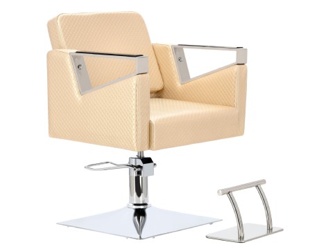 Стол за косене Tomas хидравличен въртящ се за фризьорски салон Хромирана подложка фризьорско столче - 2