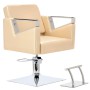 Стол за косене Tomas хидравличен въртящ се за фризьорски салон Хромирана подложка фризьорско столче - 2
