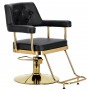 Стол за косене Ezra хидравличен въртящ се за фризьорски салон Хромирана подложка фризьорско столче - 2