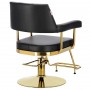 Стол за косене Ezra хидравличен въртящ се за фризьорски салон Хромирана подложка фризьорско столче - 4