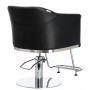 Zestaw czarny myjnia fryzjerska i 2 x fotel fryzjerski hydrauliczny obrotowy podnóżek do salonu fryzjerskiego myjka ruchoma misa ceramiczna armatura bateria słuchawka - 5
