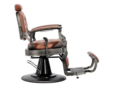 Хидравличен фризьорски стол за фризьорски салон и барбершоп Logan Brown Gungrey Barberking - 4