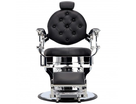 Бръснарски хидравличен бръснарски стол за бръснарски магазин Logan Black Silver Barberking - 4