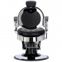 Бръснарски хидравличен бръснарски стол за бръснарски магазин Logan Black Silver Barberking - 5