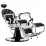 Бръснарски хидравличен бръснарски стол за бръснарски магазин Logan Black Silver Barberking - 6