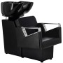 Tomas Комплект черна фризьорска мивка и 2 x фризьорски стол хидравлична въртяща се табуретка за фризьорски салон миялна машина подвижна купа керамична смесителна батерия слушалка - 2