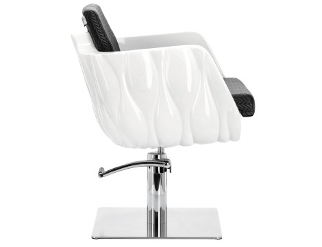 Стол за косене Amir хидравличен въртящ се за фризьорски салон Хромирана подложка фризьорско столче - 3