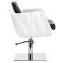 Стол за косене Amir хидравличен въртящ се за фризьорски салон Хромирана подложка фризьорско столче - 3