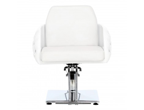 Стол за косене Leo хидравличен въртящ се за фризьорски салон Хромирана подложка фризьорско столче - 5