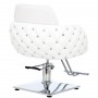 Стол за косене Leo хидравличен въртящ се за фризьорски салон Хромирана подложка фризьорско столче - 4