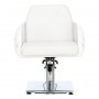 Стол за косене Leo хидравличен въртящ се за фризьорски салон Хромирана подложка фризьорско столче - 5