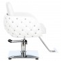 Стол за косене Leo хидравличен въртящ се за фризьорски салон Хромирана подложка фризьорско столче - 3