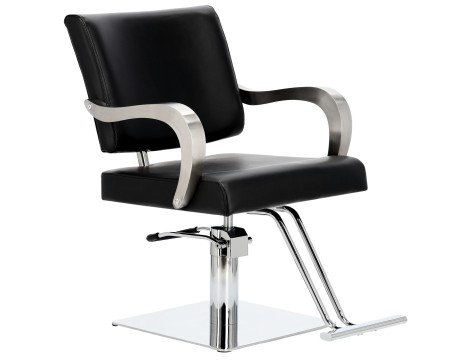 Стол за косене Nolan хидравличен въртящ се за фризьорски салон Хромирана подложка фризьорско столче - 2