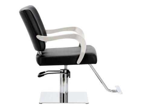 Стол за косене Nolan хидравличен въртящ се за фризьорски салон Хромирана подложка фризьорско столче - 3