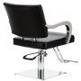 Стол за косене Nolan хидравличен въртящ се за фризьорски салон Хромирана подложка фризьорско столче - 4