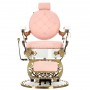 Хидравличен фризьорски стол за фризьорски салон и барбершоп Pink Jack Barberking - 5