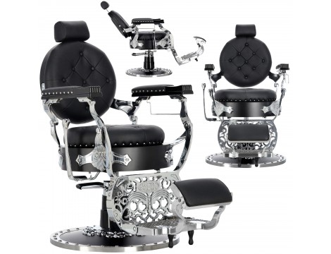 Хидравличен фризьорски стол за фризьорски салон и барбершоп Silver Jack Barberking