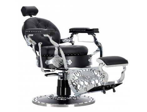 Хидравличен фризьорски стол за фризьорски салон и барбершоп Silver Jack Barberking - 6