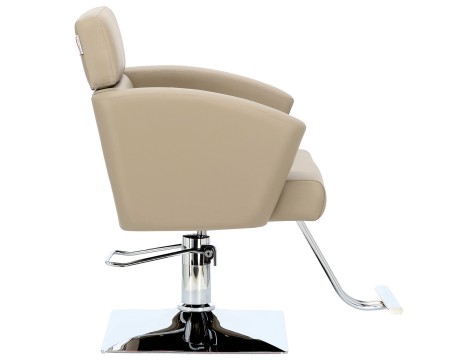 Стол за косене Lily хидравличен въртящ се за фризьорски салон Хромирана подложка фризьорско столче - 3