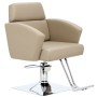 Стол за косене Lily хидравличен въртящ се за фризьорски салон Хромирана подложка фризьорско столче - 2