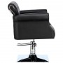Черен комплект за фризьорски салон Kiva и 2бр. въртящи се хидравлични фризьорски столове за фризьорски салон с подвижен керамичен чин и смесител за батерията на душа. - 5