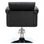 Черен комплект за фризьорски салон Kiva и 2бр. въртящи се хидравлични фризьорски столове за фризьорски салон с подвижен керамичен чин и смесител за батерията на душа. - 6