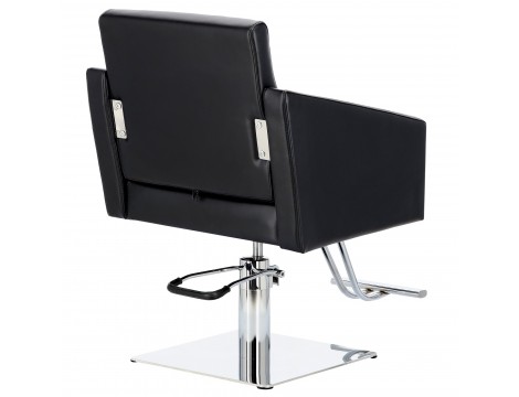 Стол за косене Atina хидравличен въртящ се за фризьорски салон Хромирана подложка фризьорско столче - 4
