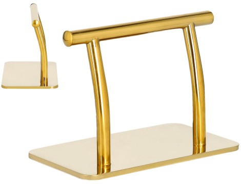 Столче за крака на фризьор с неплъзгаща се основа в златно