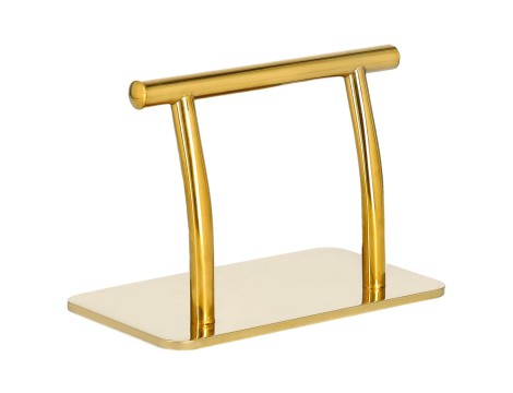 Столче за крака на фризьор с неплъзгаща се основа в златно - 2