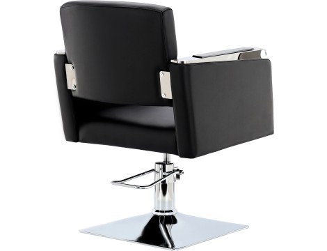 Стол за косене Bella хидравличен въртящ се за фризьорски салон Хромирана подложка фризьорско столче - 5