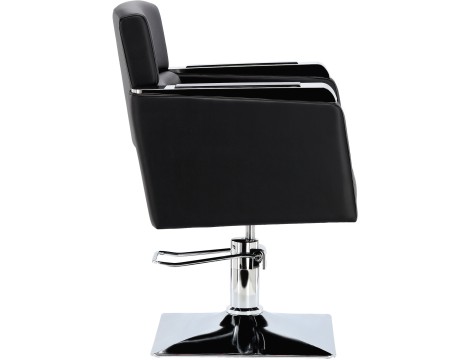 Стол за косене Bella хидравличен въртящ се за фризьорски салон Хромирана подложка фризьорско столче - 3