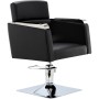 Стол за косене Bella хидравличен въртящ се за фризьорски салон Хромирана подложка фризьорско столче - 2