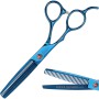 Дамски ножици за коса 5,5 леви N68-PD сини