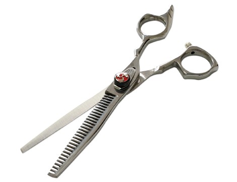 CRed Дегажиращи фризьорски ножици за разреждане на косата 5,5 сребърни
