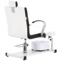 Козметичен стол за педикюр Luis с масажор за крака за спа салон в бяло и черно - 4